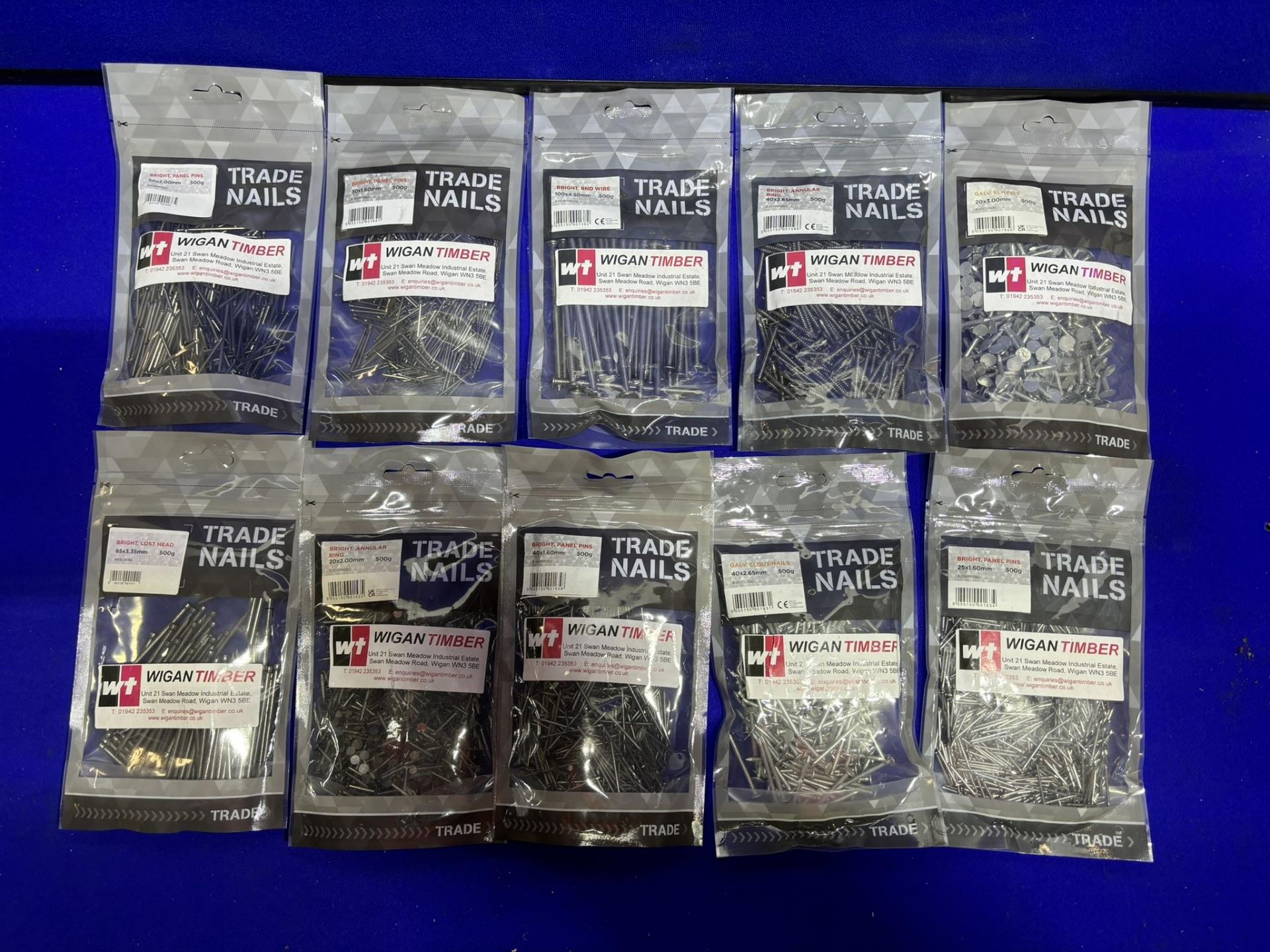 49 x Packs Of Various Trade Nails Pins & Nails - See Description
