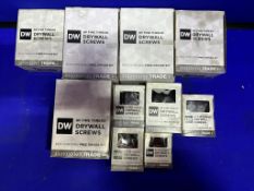 39 x Boxes Of Various Samac BP Fine Thread Drywall Screws