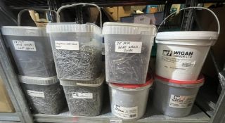 10 x Tubs Of Various Sized Nails - As Pictured