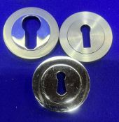 50 x Zoo Hardware Chrome Finish Escutcheons