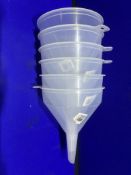 6 x Unbranded 18CM Plastic Funnels