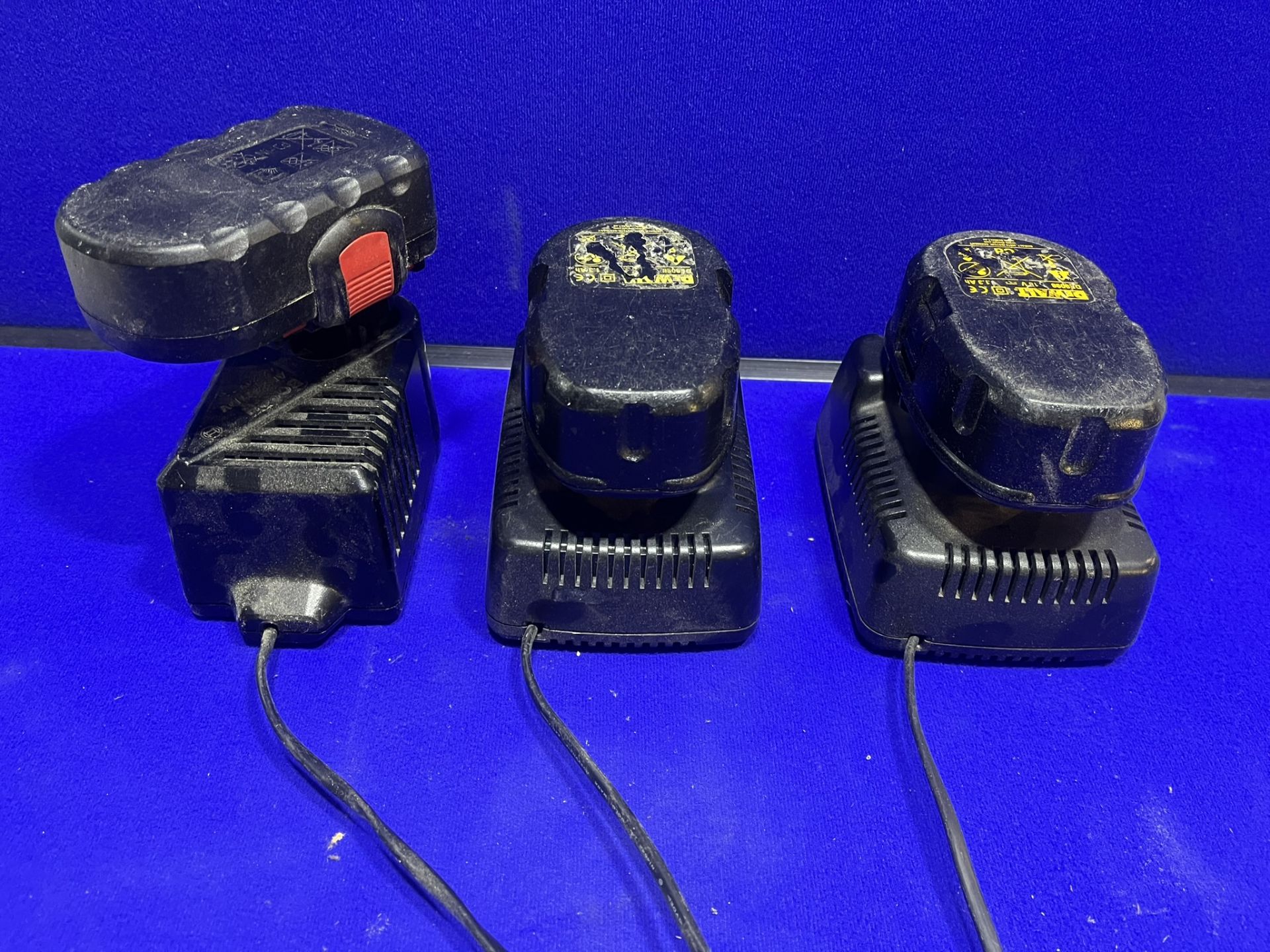 3 x Various Battery Charges W/ Batteries - As Pictured