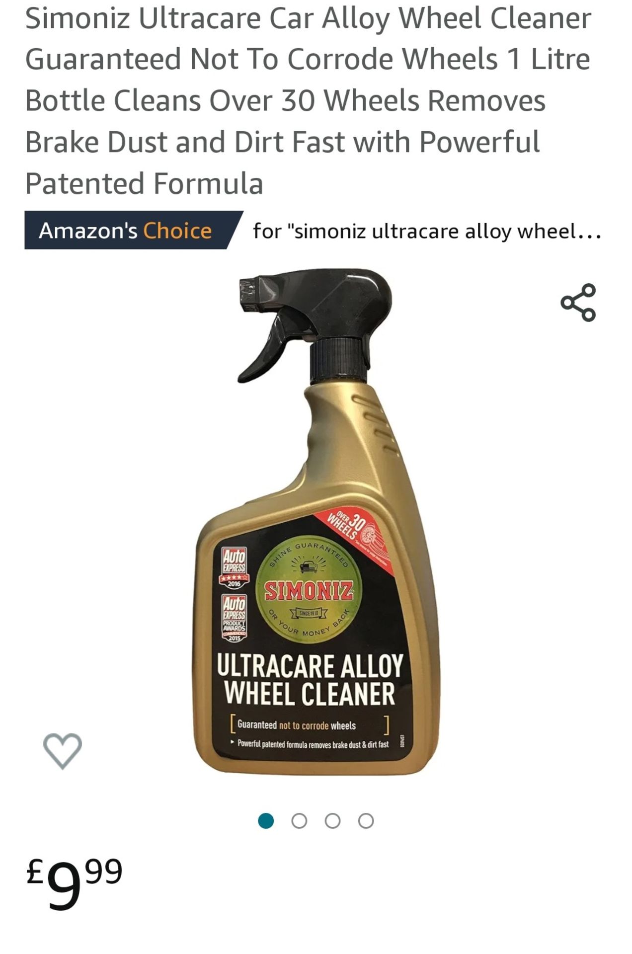 100 x Simoniz Ultra Alloy Wheel Cleaner | Total RRP £1,000 - Bild 2 aus 4