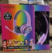 10 x Rainbow High Themed Headphones