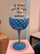 10 x Mermaid Themed Novelty Wine Glass