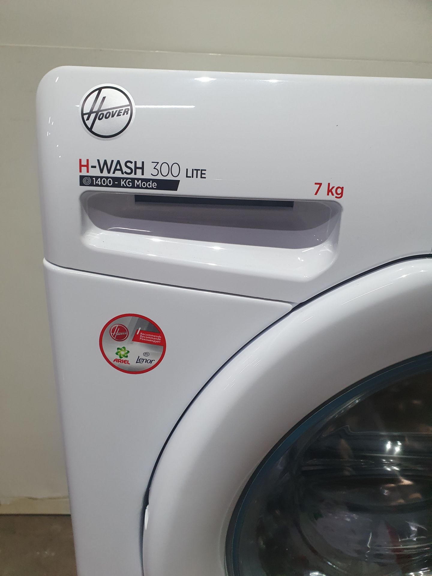 Ex-Display Hoover H3W47TE 7kg 1400 Spin Washing Machine with NFC Connection - White - Image 2 of 7