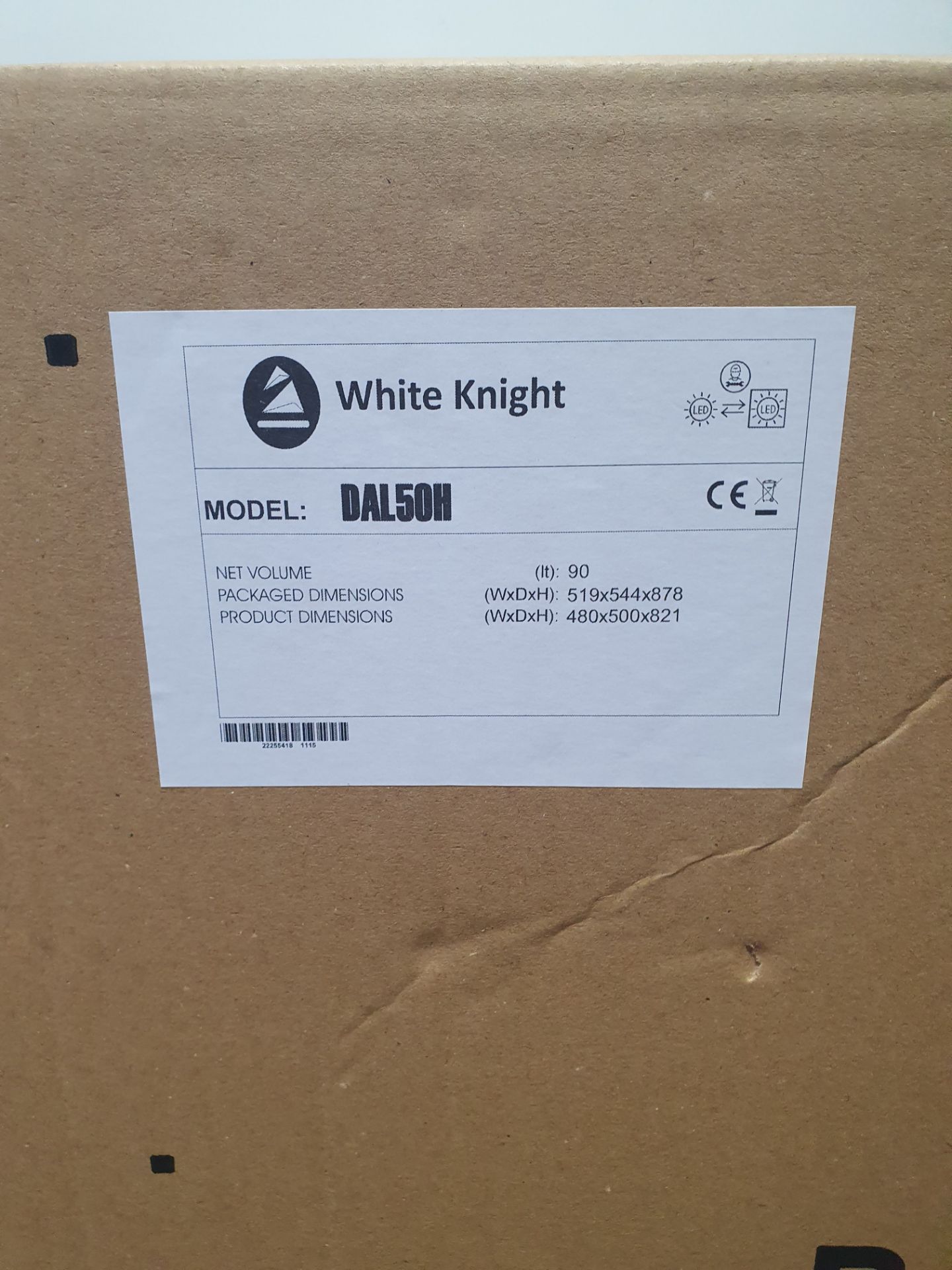 White Knight DAL50H Under Counter Larder Fridge 48CM - Image 2 of 5