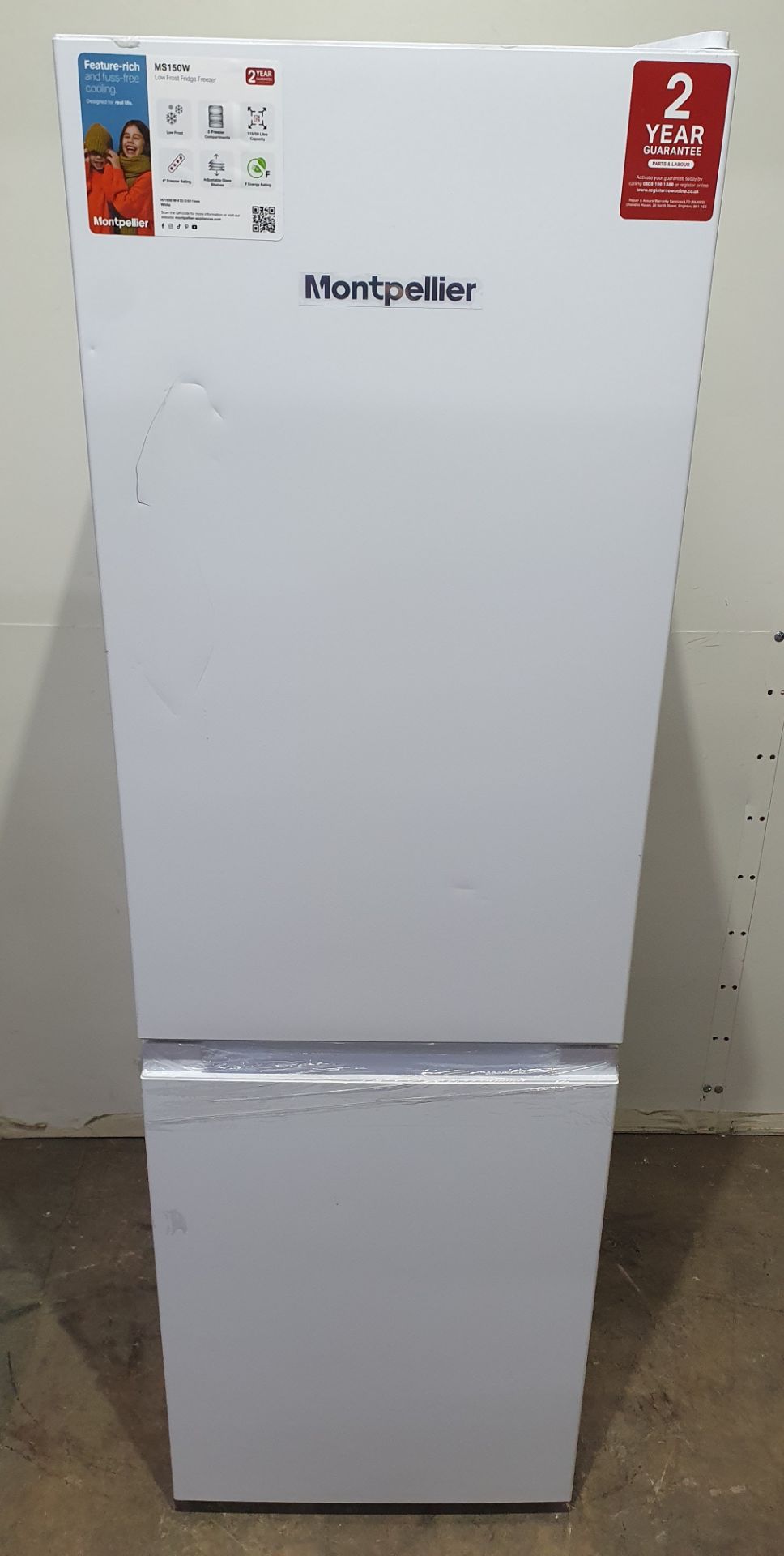 Ex-Display Montpellier MS150W Low Frost Fridge Freezer in White