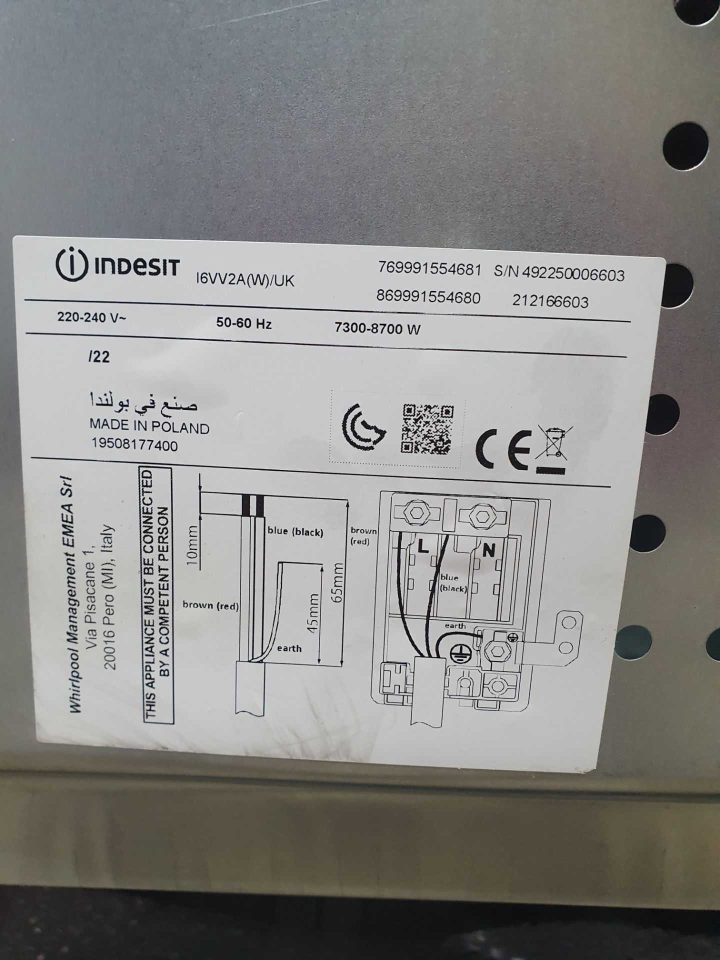 Ex-Display Indesit I6VV2A(W)/UK 60cm Electric Cooker with Single Oven - White - Bild 11 aus 12