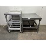 2 x Various Stainless Steel Catering Tables - As Pictured