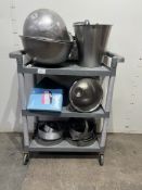 Mixed Lot Of Catering Equipment W/ Plastic Trolly