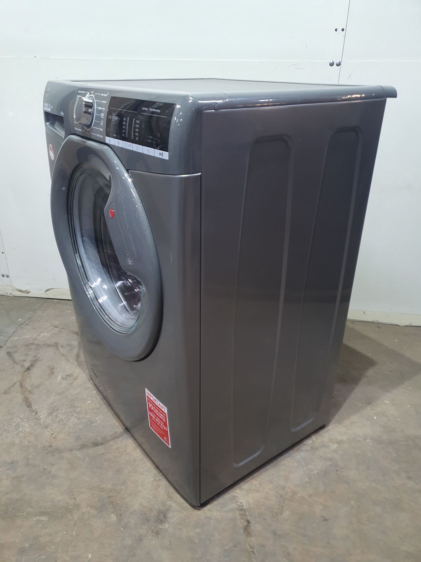 Ex-Display Hoover H3W58TGGE/-80 8kg 1500rpm Washing Machine - Graphite - Bild 8 aus 9