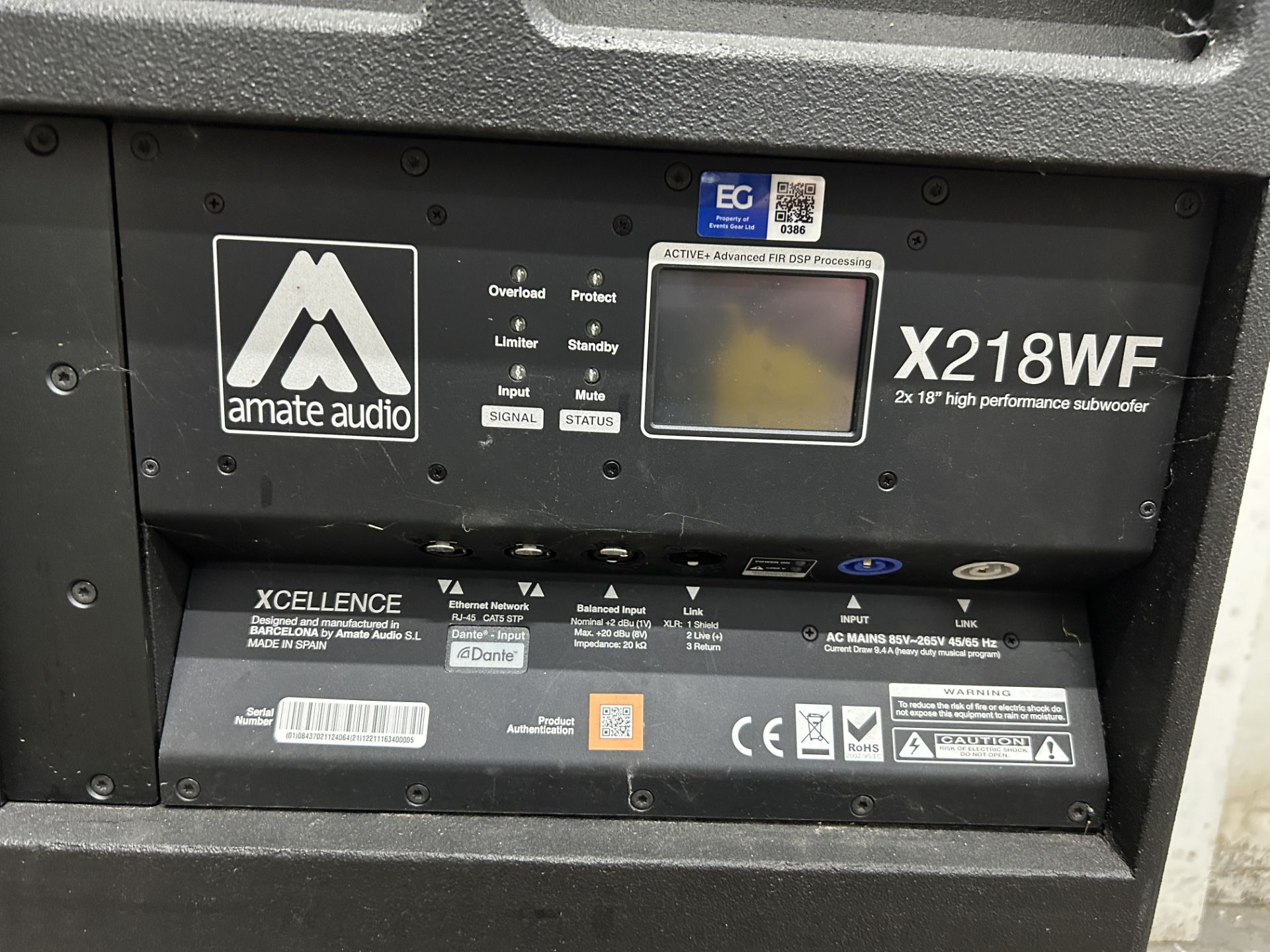 Amate Audio Xcellance X218WF 2x 18" High Performance Subwoofer w/ Protective Cover | YOM: 2022 - Bild 9 aus 10