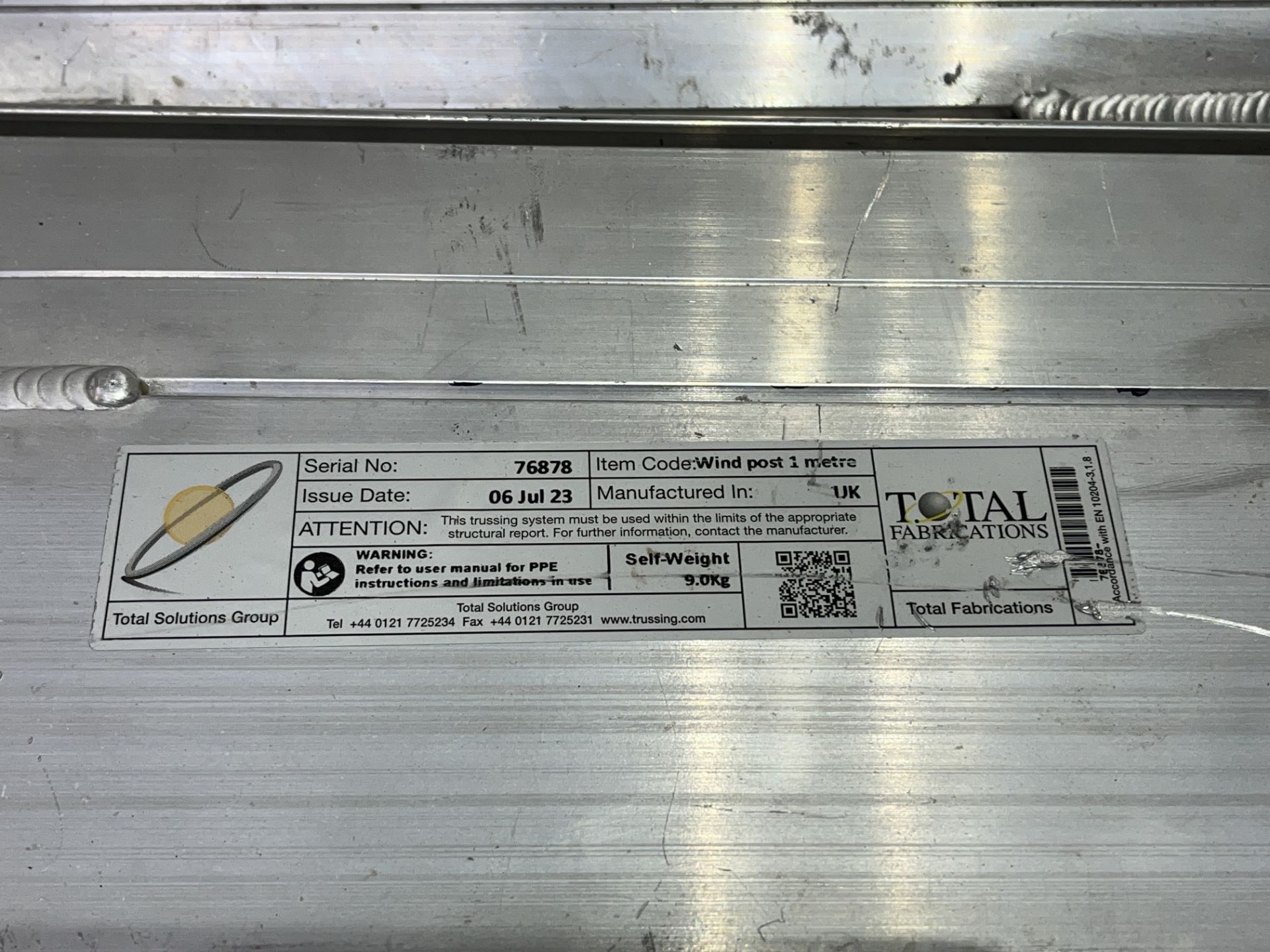 7 x Total Solutions OV Wind Post 1 Meter