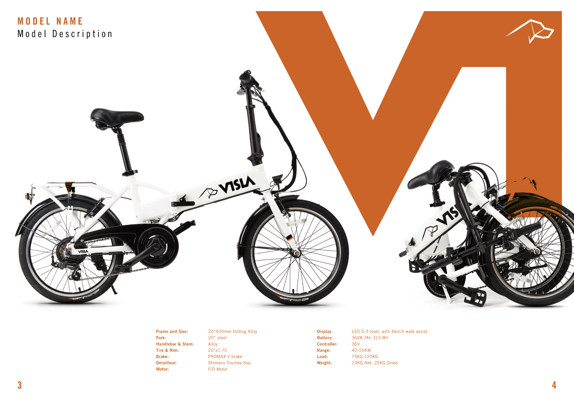 Folding Step-Through E-Bike VISLA Foldie20, 250W Pedal Assist - White | RRP £1,299 - Bild 2 aus 5