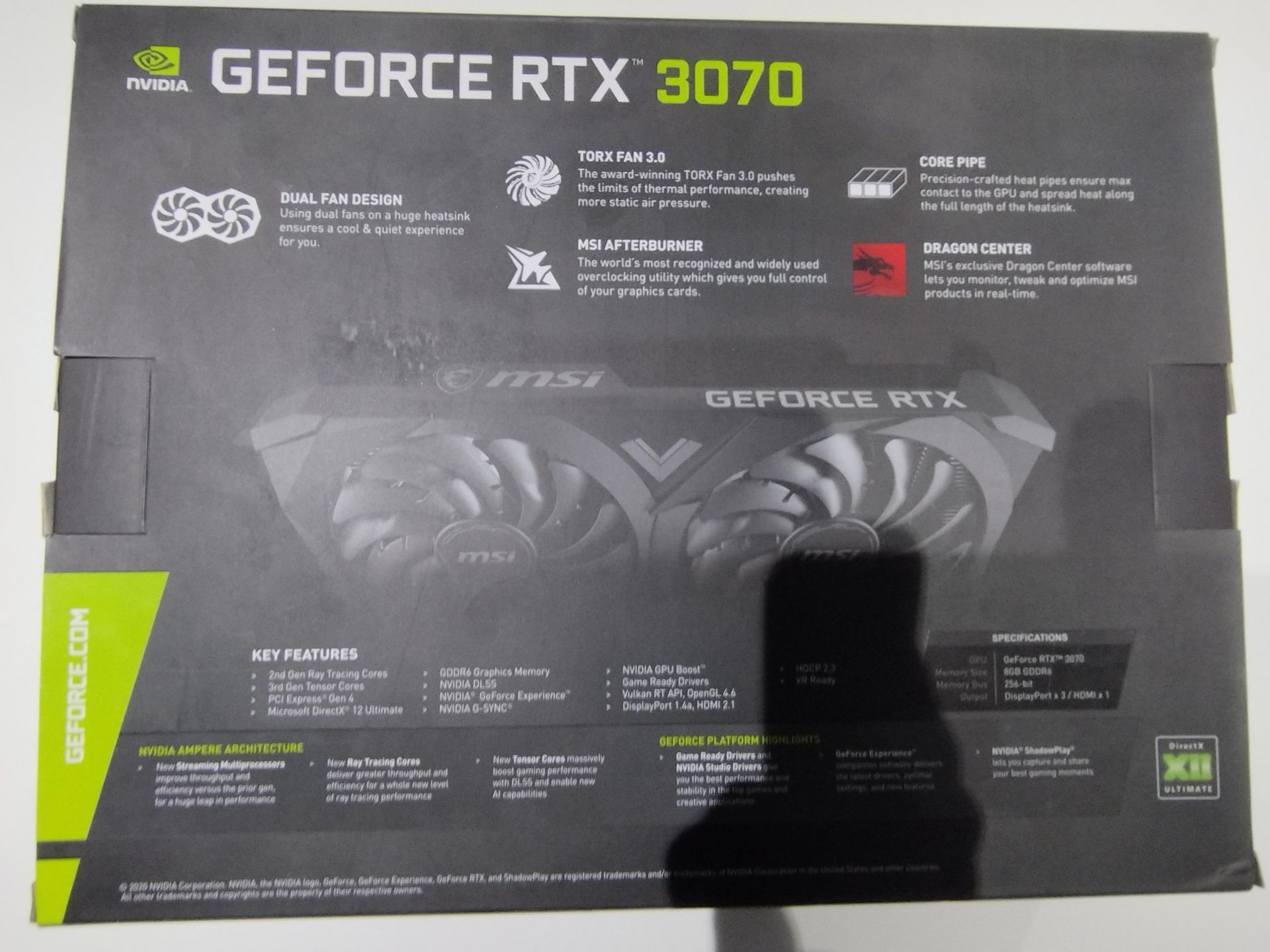 Nvidia GeForce RTX 3070 Graphics Card - Image 2 of 4