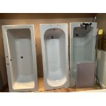 3 x Ex-Display Rectangular Baths