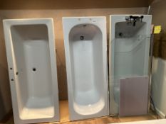 3 x Ex-Display Rectangular Baths