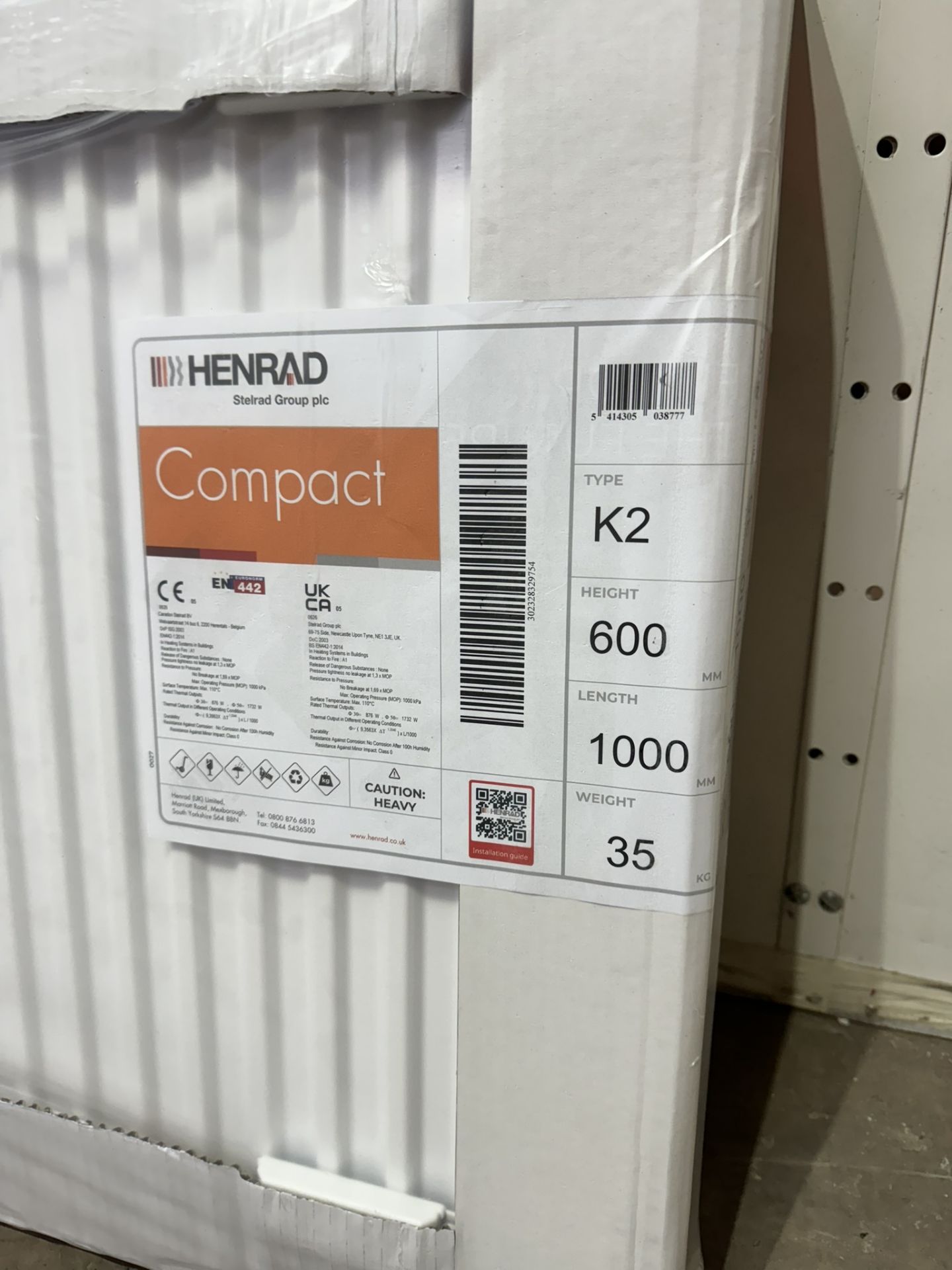 Henrad 600 x1000 Compact Type 22 Double Convector Radiator - Bild 2 aus 5