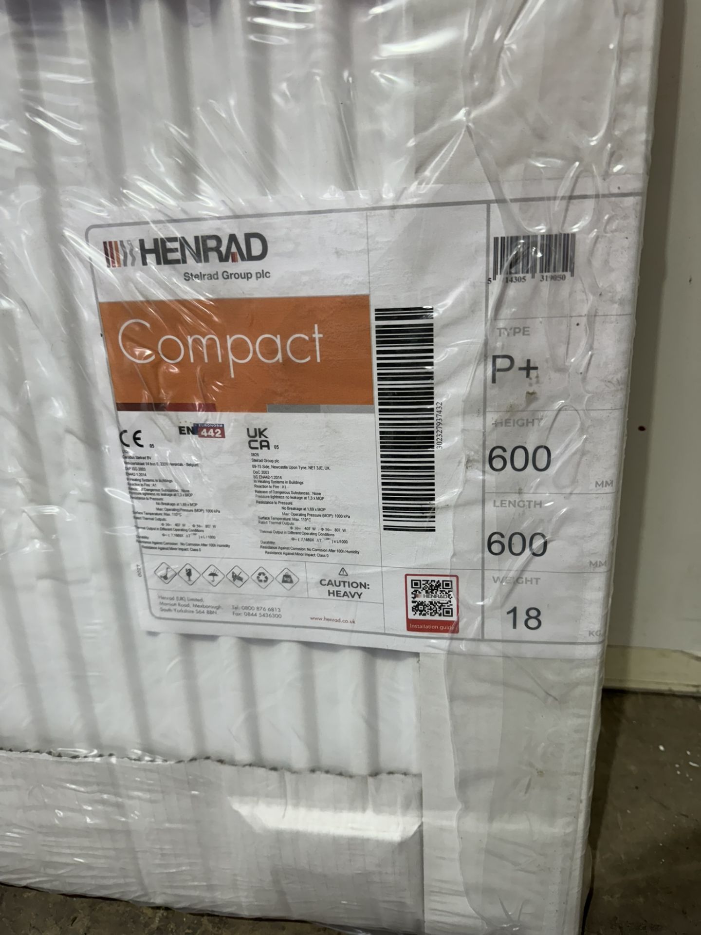 Henrad 600x600 Compact Type 21 Double Panel Single Convector - Bild 2 aus 3