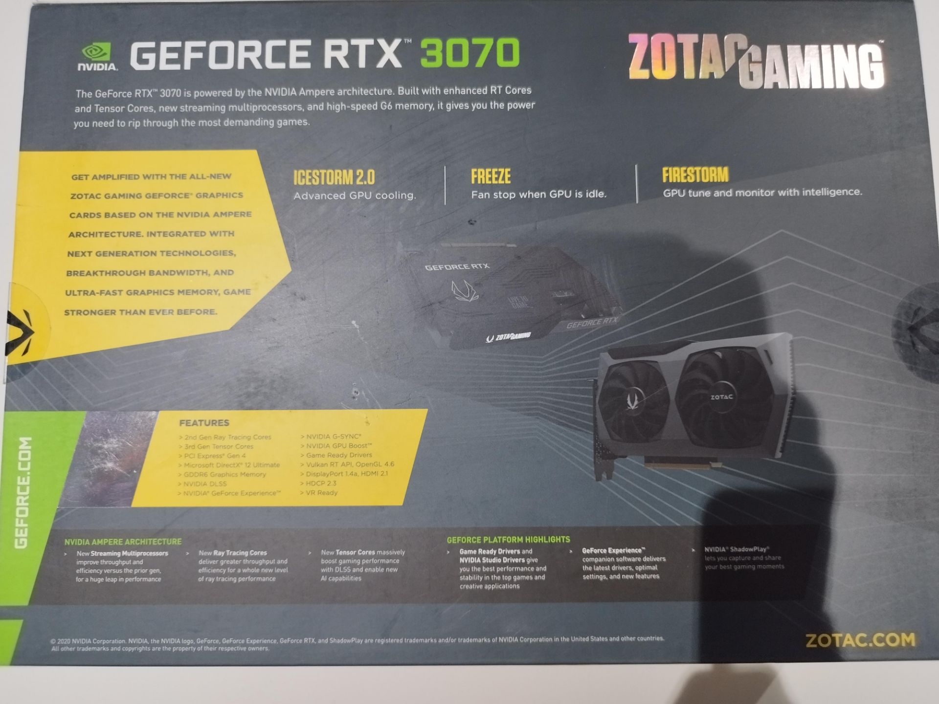 Nvidia GeForce RTX 3070 Graphics Card - Used - PLEASE SEE PHOTOS - Image 2 of 7