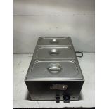 Royal Catering Commercial Bain Marie With 3 Containers & Lids