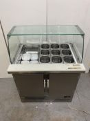 Frilia Saladette - 5/3 2 Door Refrigerated Preparation Counter With Glass Display