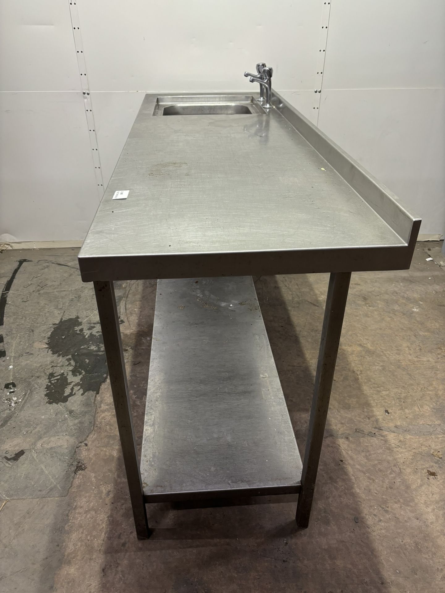 1800mm Stainless Steel Commercial Single Sink Catering Table - Bild 6 aus 8