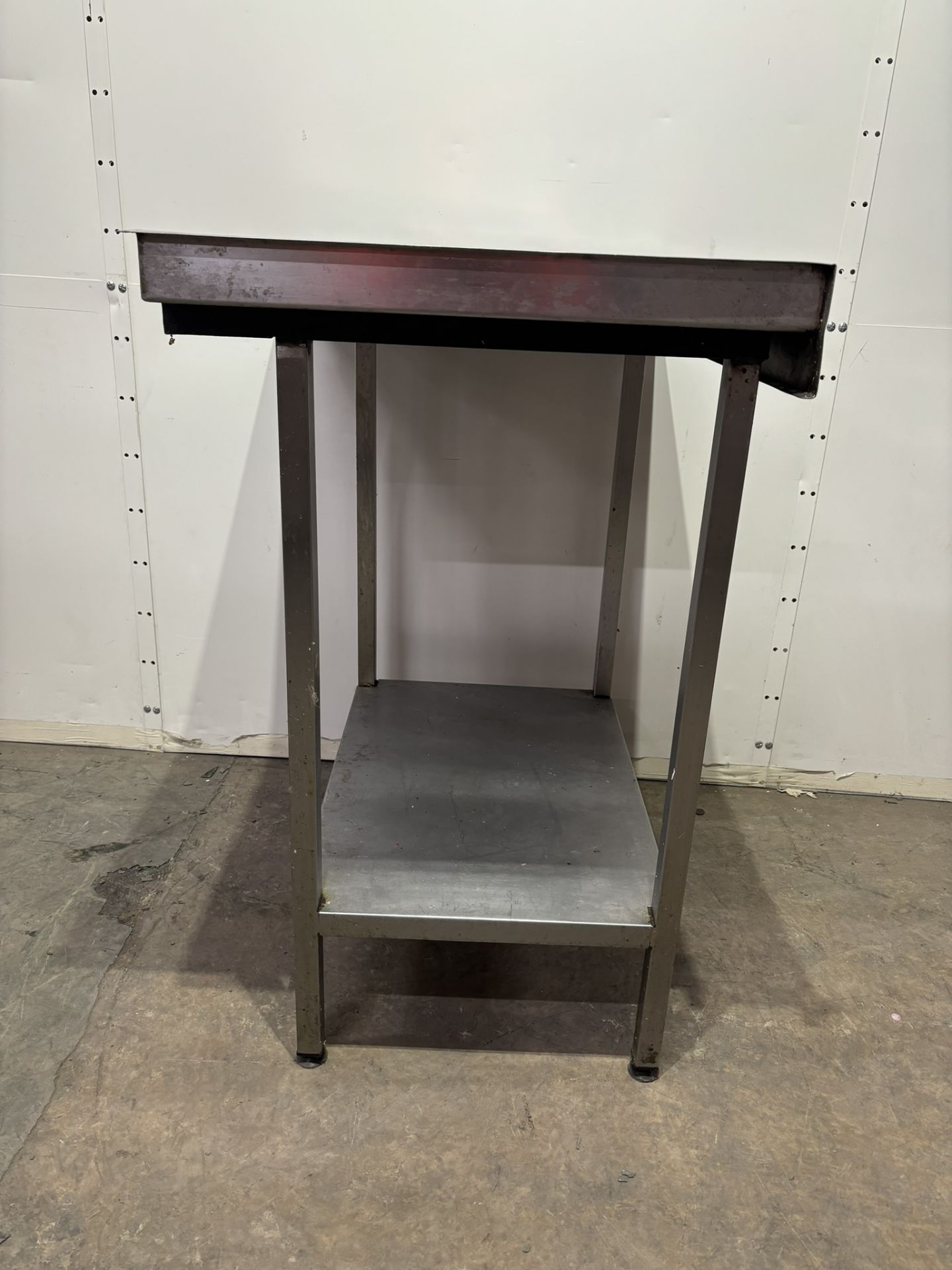 Stainless Steel Catering Table With 3 side Upstand & Lower Shelf - Bild 4 aus 4