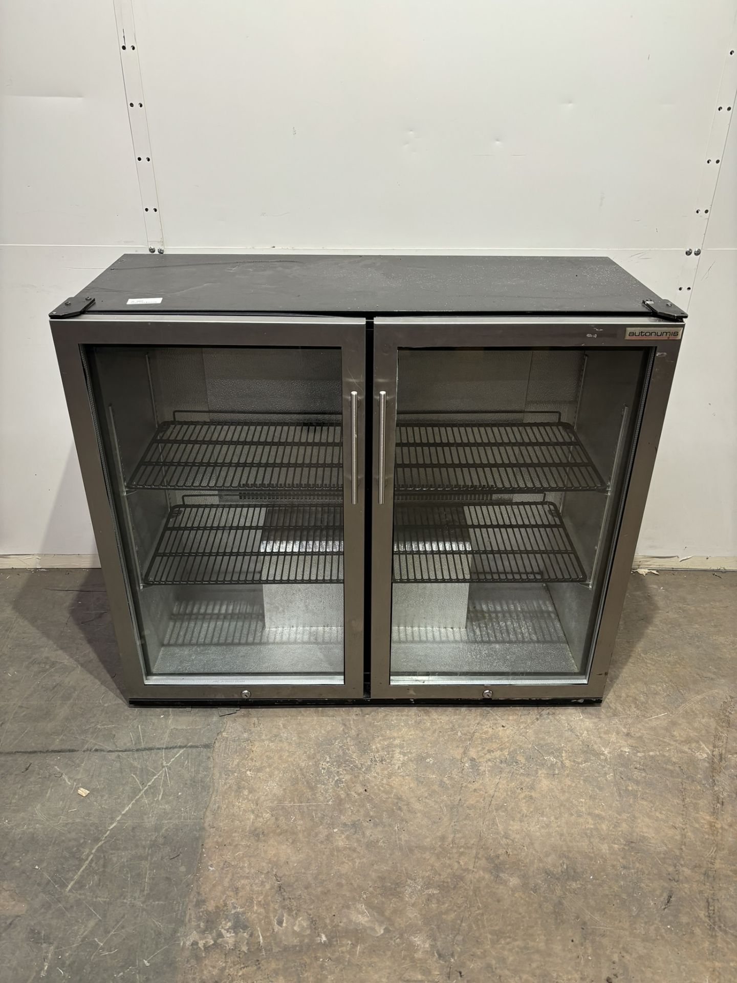 Autonomis 2 Door Back Bar Cooler Fridge - Black/Silver