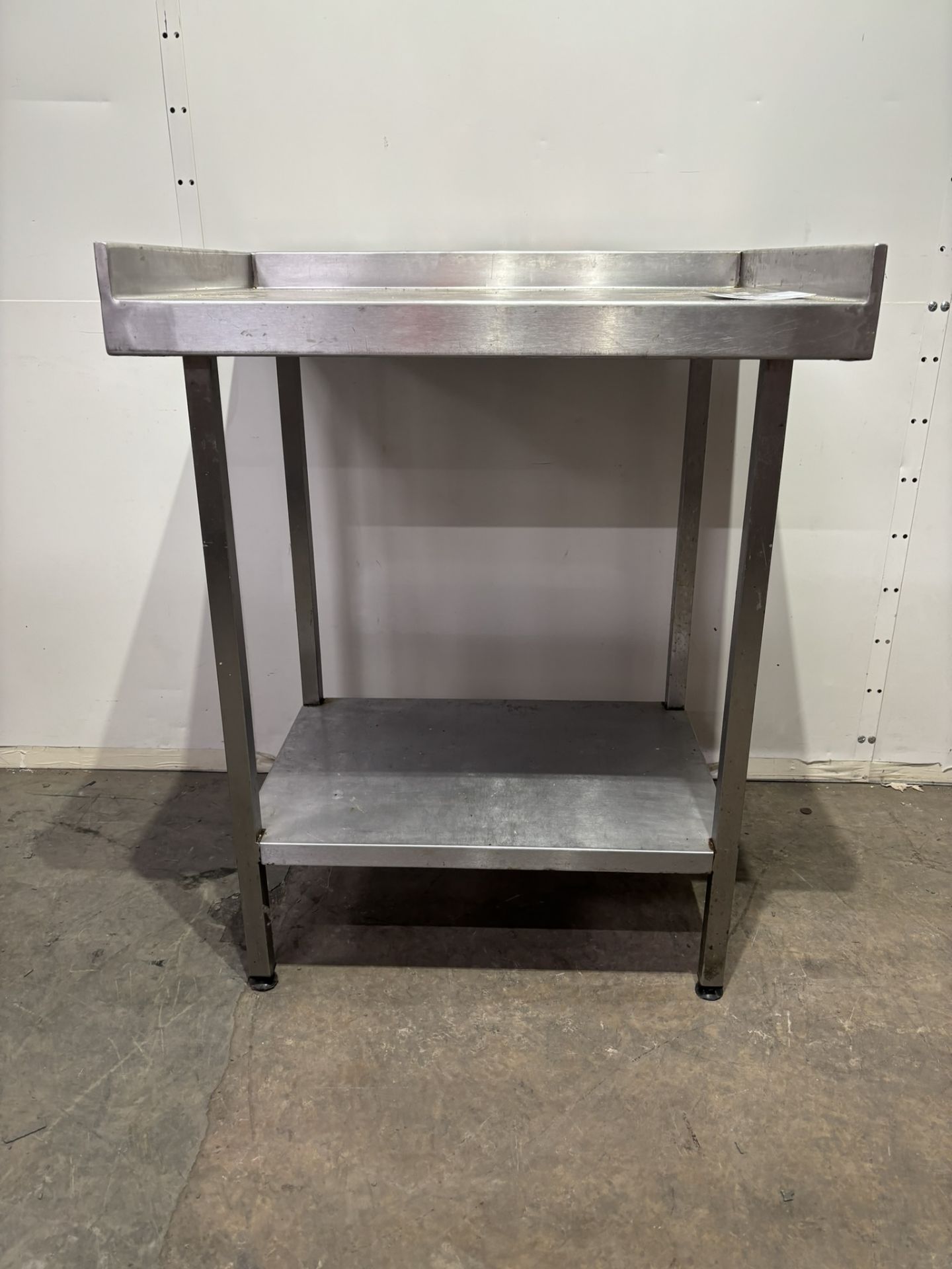 Stainless Steel Catering Table With 3 side Upstand & Lower Shelf - Bild 2 aus 4