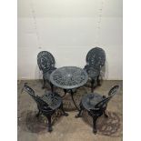 Cast Aluminium Outdoor Garden Dining Set As Seen In Photos