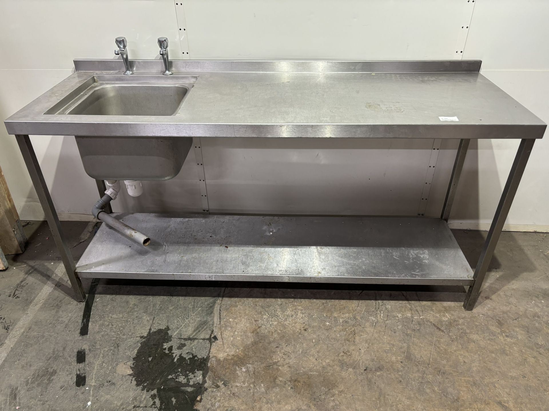 1800mm Stainless Steel Commercial Single Sink Catering Table