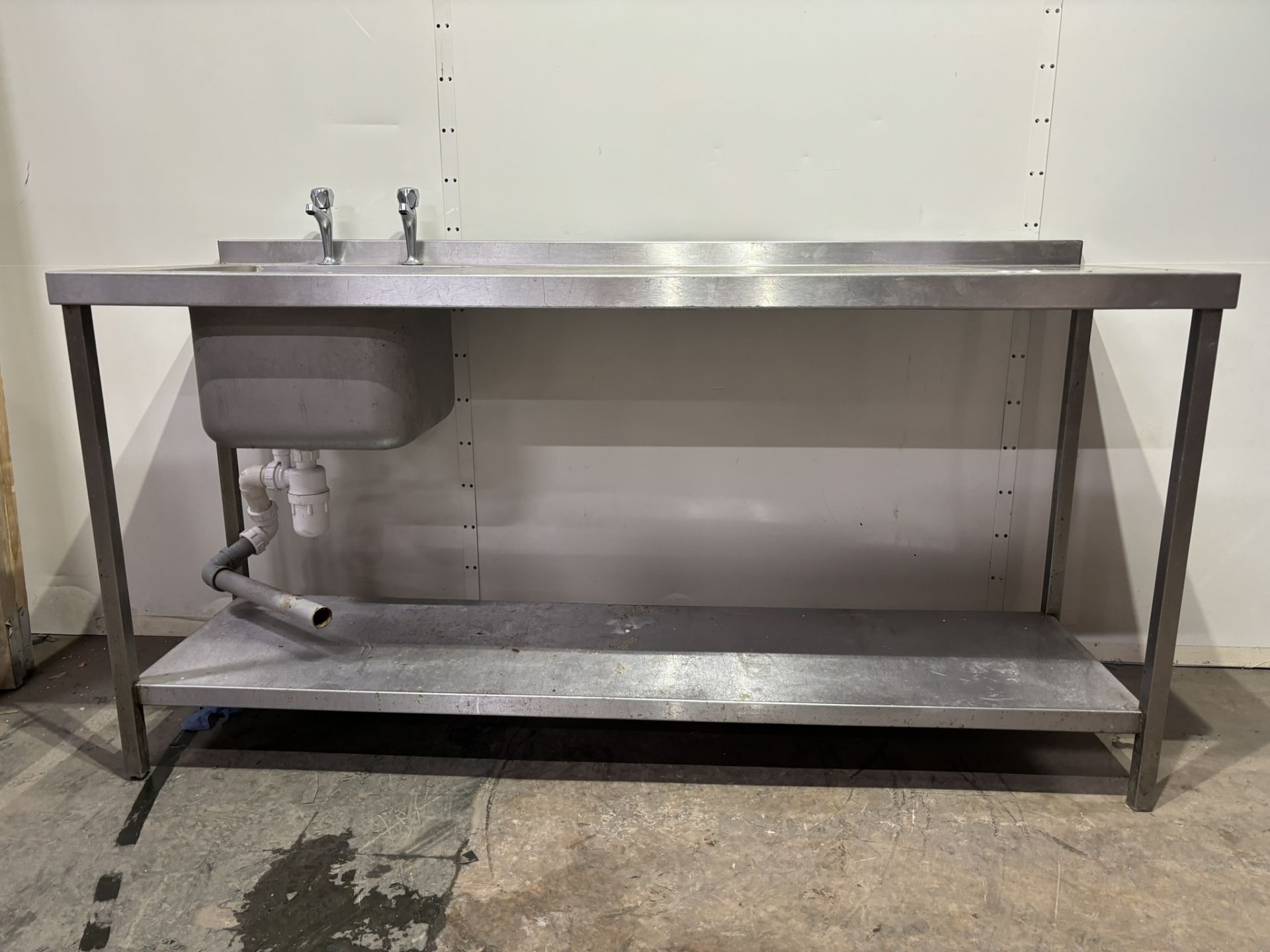 1800mm Stainless Steel Commercial Single Sink Catering Table - Bild 2 aus 8