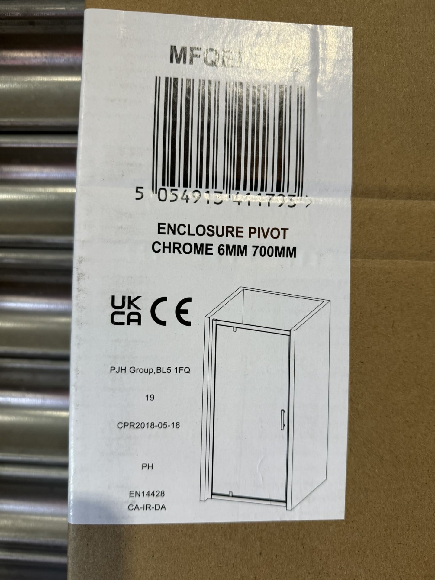 Unbranded MFQEP7002 700MM Enclosure Pivot Door - Image 2 of 3