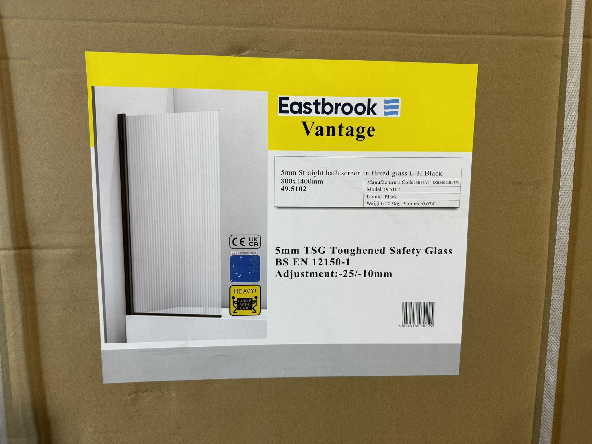 Eastbrook Vantage Straight Bath Screen | Size: 1400 x 800 - Bild 2 aus 3