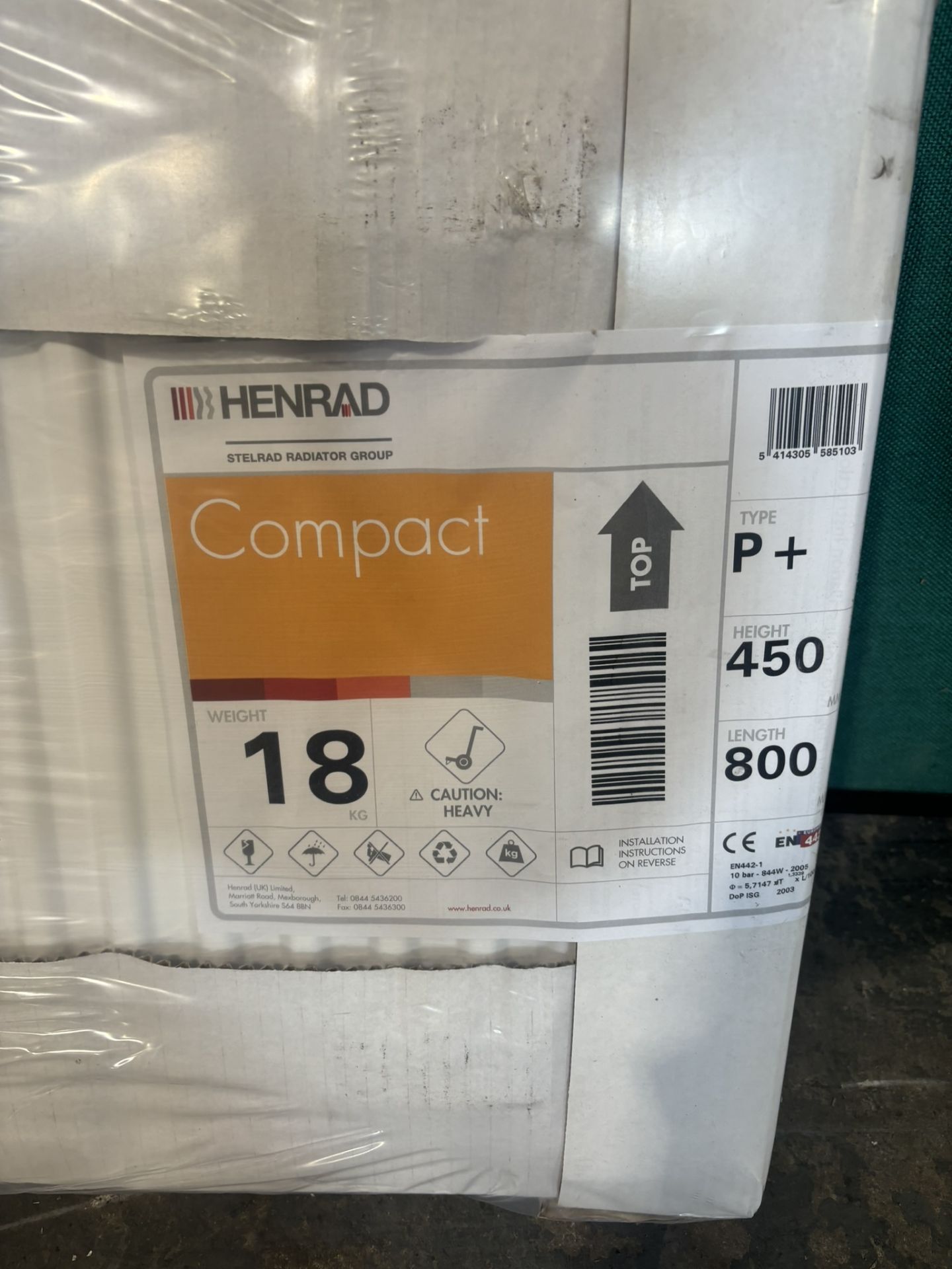 Henrad 450x800 Compact Type P+ Radiator - Image 2 of 2