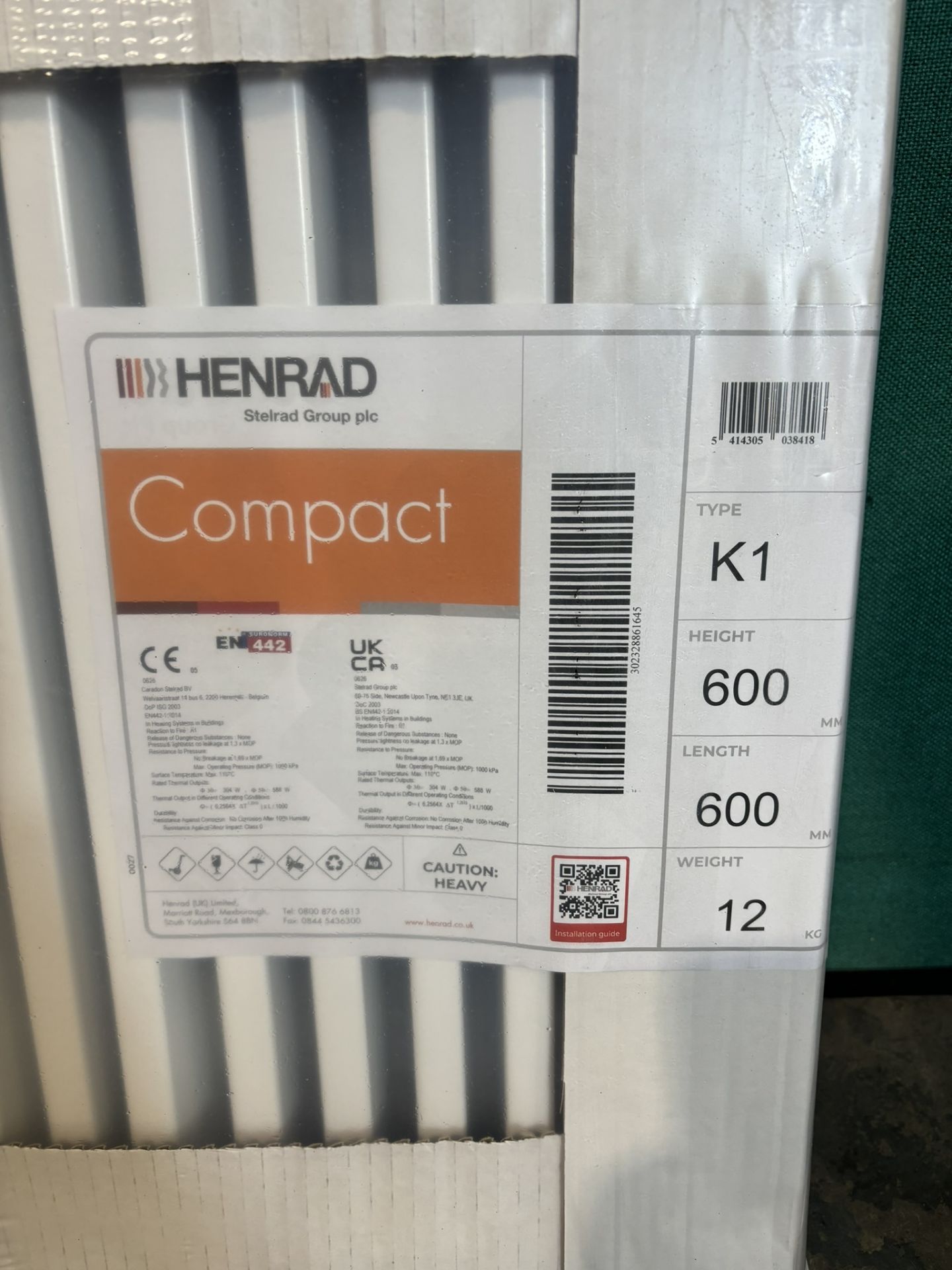 Henrad 600x600 Compact Type 11 Single Convector Radiator - Bild 2 aus 3