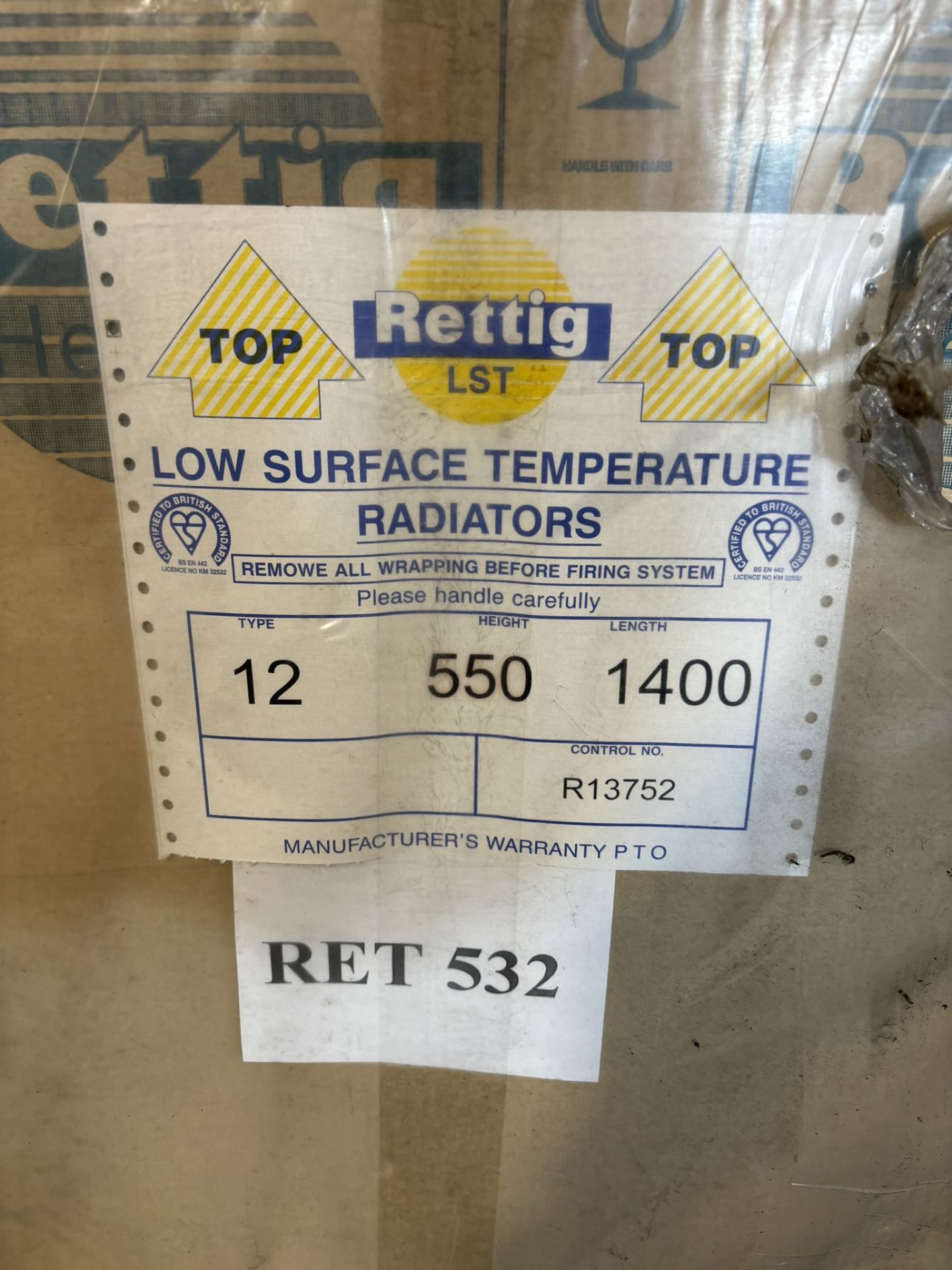 Rettig 550x1400 LST Radiator - Image 2 of 2