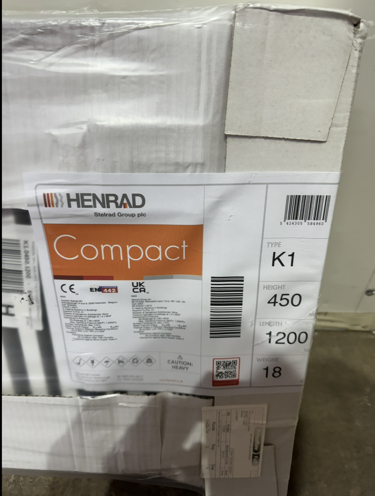 Henrad 450x1200 Compact Type 11 Single Convector Radiator - Image 2 of 3