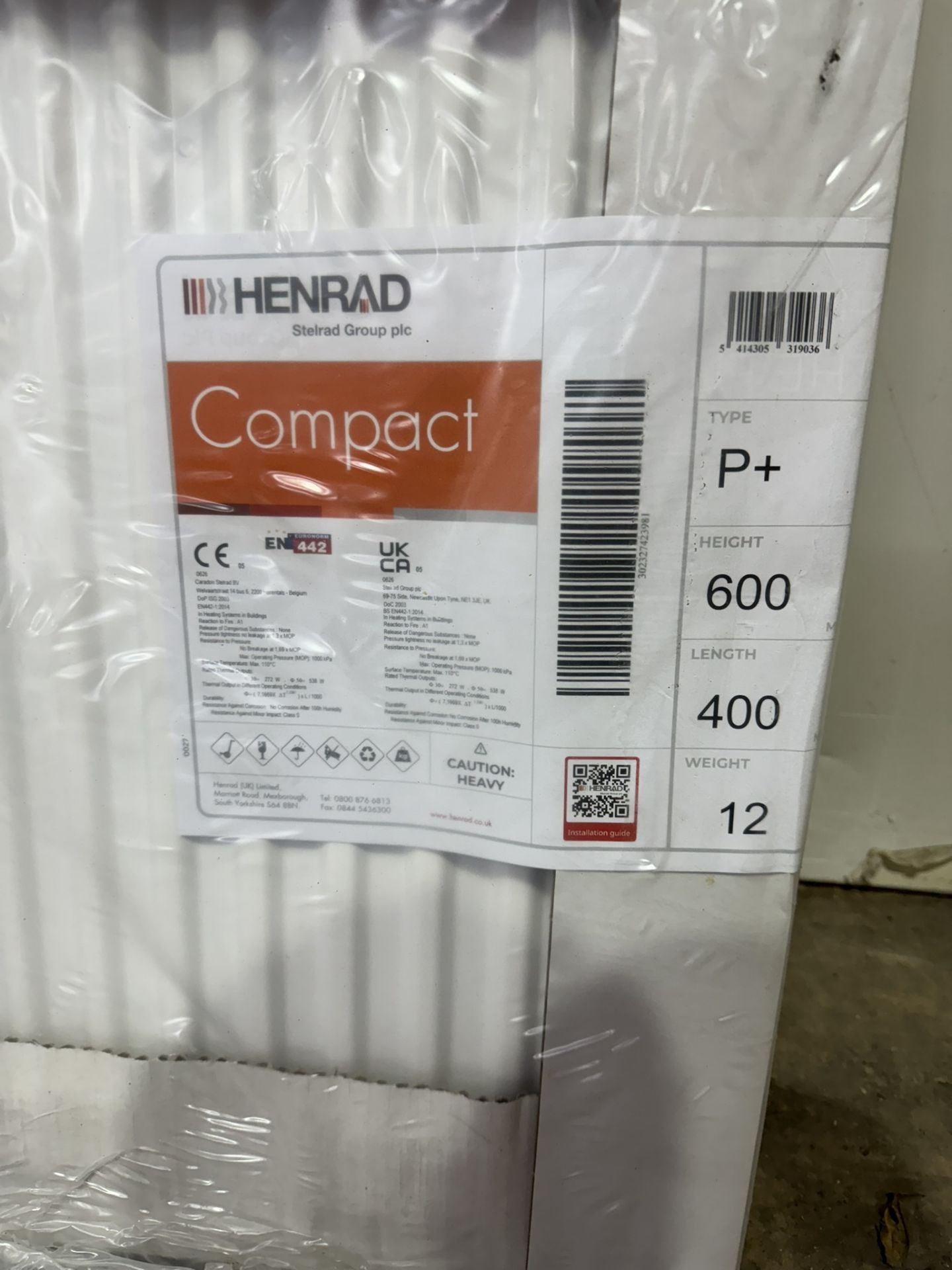 Henrad 600x400 Compact Type21 Double Panel Single Convector - Image 2 of 3