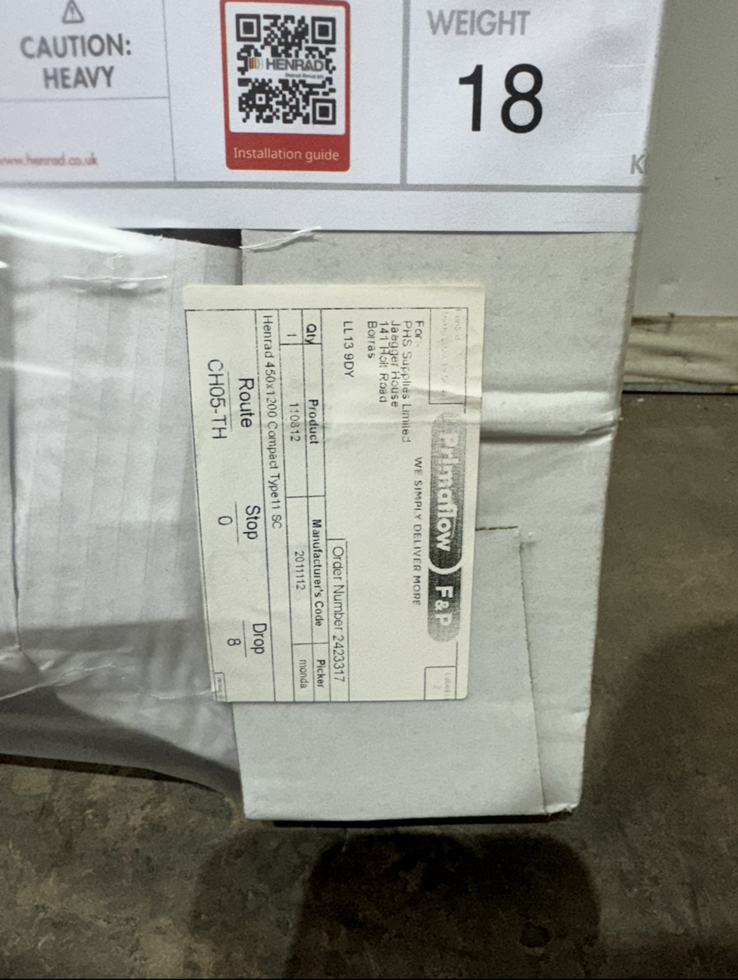 Henrad 450x1200 Compact Type 11 Single Convector Radiator - Image 3 of 3