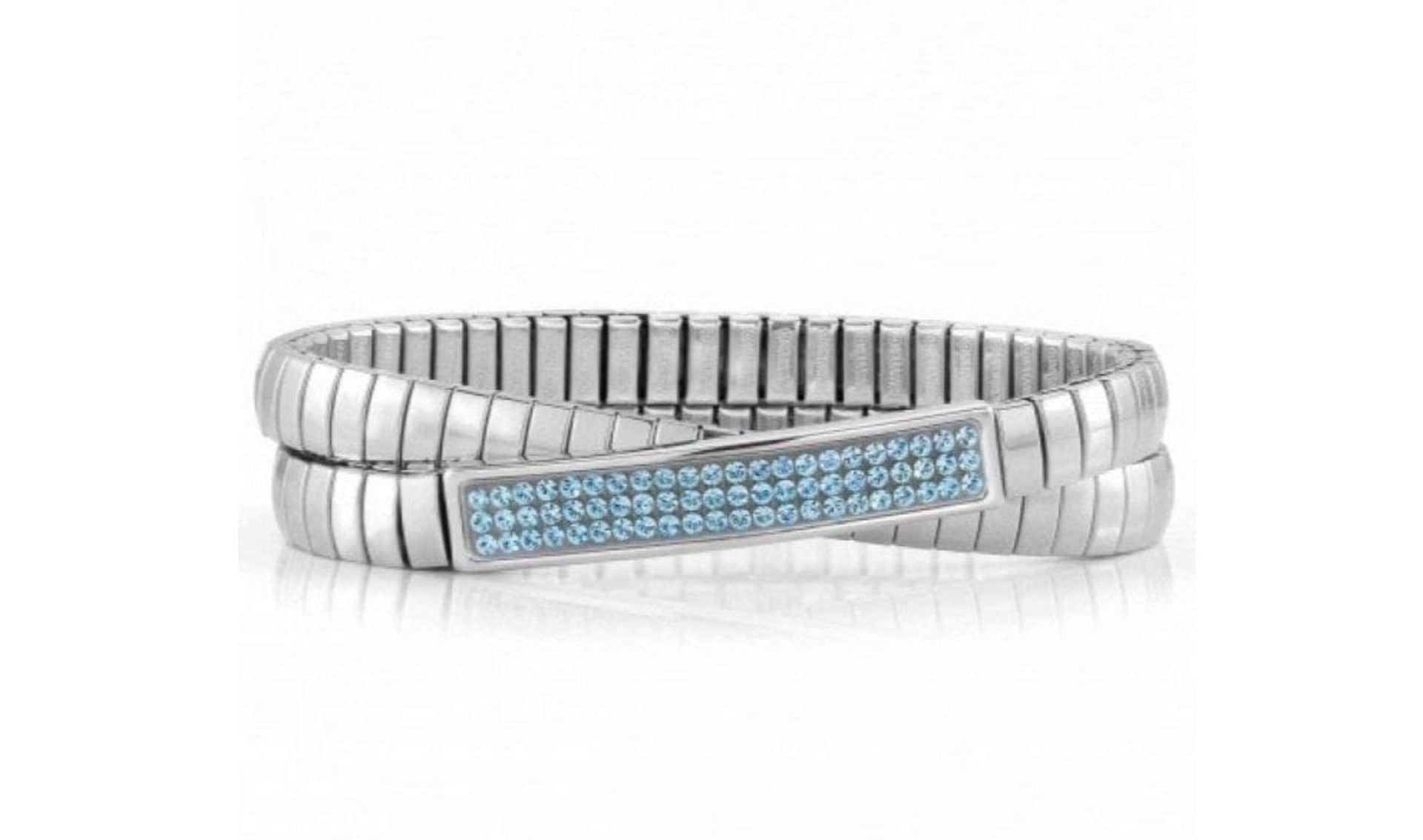Ex-Display Nomination Double Bracelet Blue Crystals