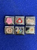 6 x Ex-Display Classic Flower Nomination Charms