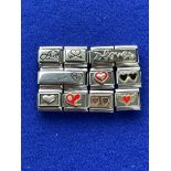 10 x Ex-Display Love Themed Classic Nomination Charms