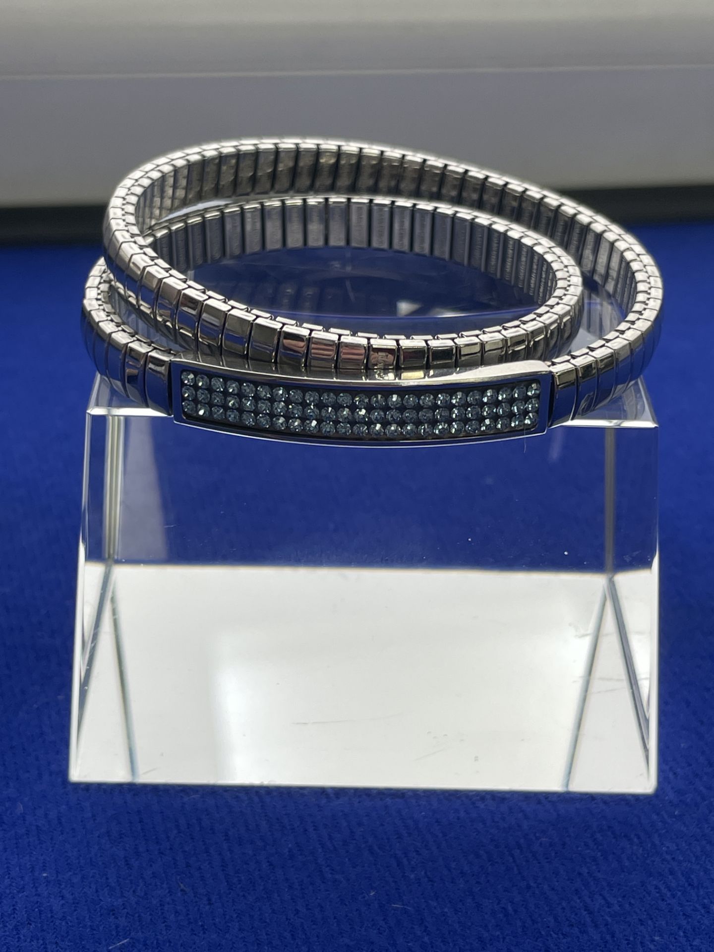 Ex-Display Nomination Double Bracelet Blue Crystals - Image 2 of 2