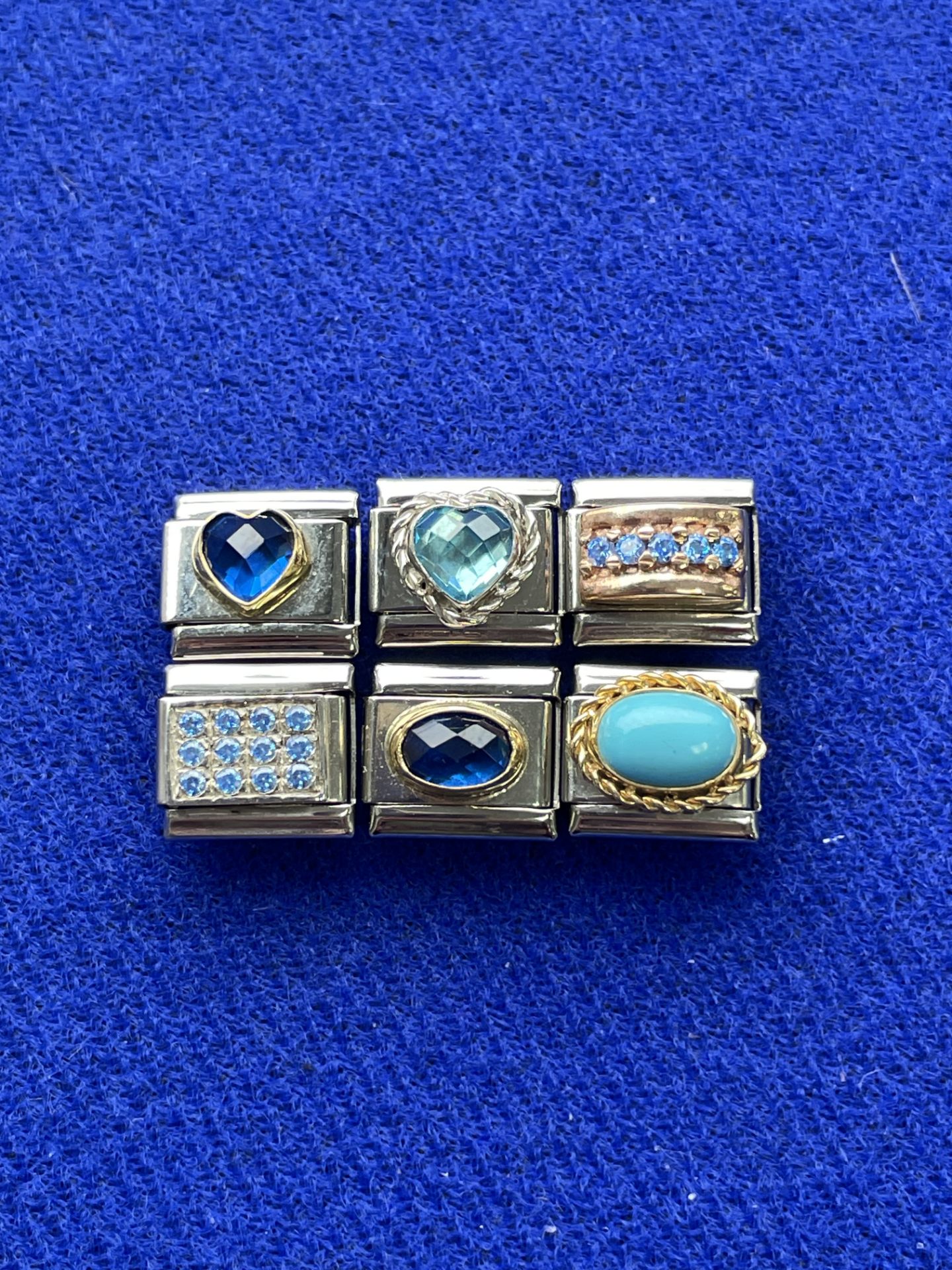 6 x Ex-Display Blue Themed Classic Nomination Charms