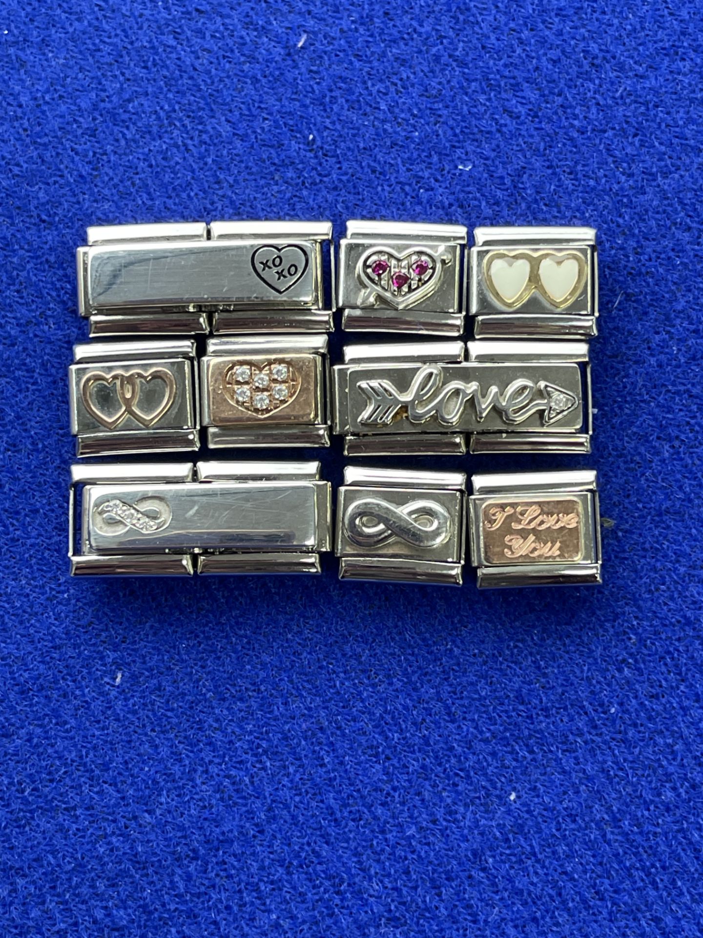 9 x Ex-Display Love Themed Classic Nomination Charms