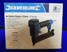 Silverline 32mm Air Nailer Stapler