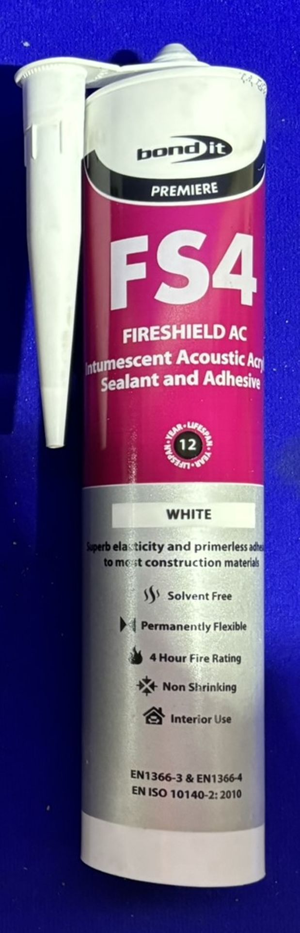 18 x FS4 Fireshield Intumescent Acoustic Sealant White, 310ml